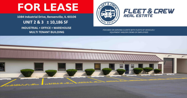 Read more about the article FOR LEASE: 1084 INDUSTRIAL DR, BENSENVILLE , IL – UNIT 02 & 03 COMBINED ±10,186 SF