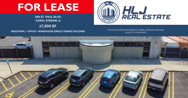 Read more about the article FOR LEASE: 344 ST PAUL BLVD CAROL STREAM, IL ±7,300 SF